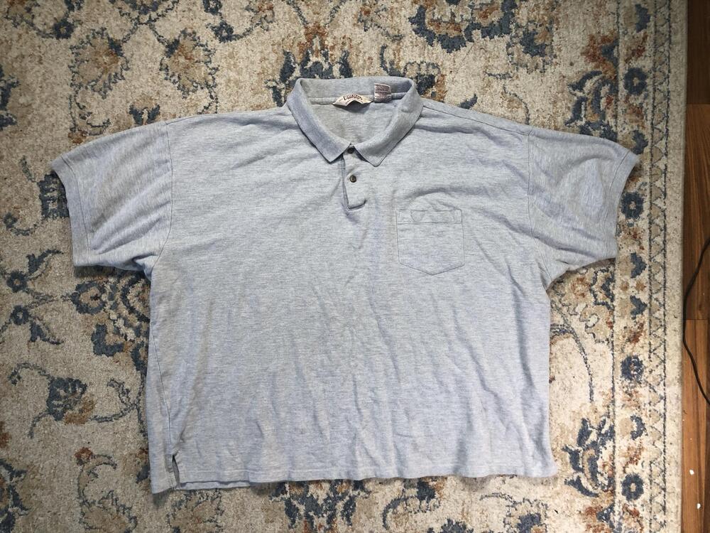 Big Mac Polo Shirt Mens 5XLT Gray Solid Workwear Pocket Big & Tall Short Sleeve